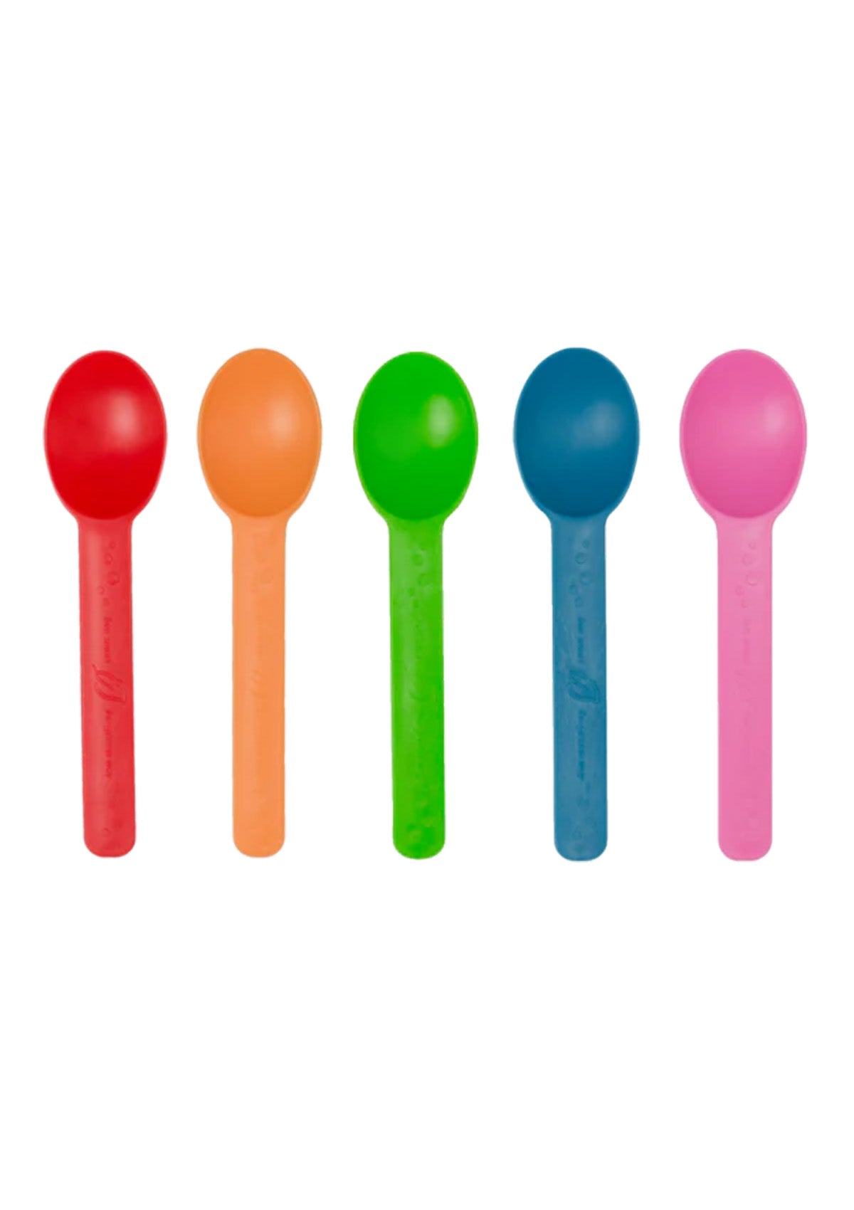 Eco Plastic Heavy Weight Spoons (Rainbow)
