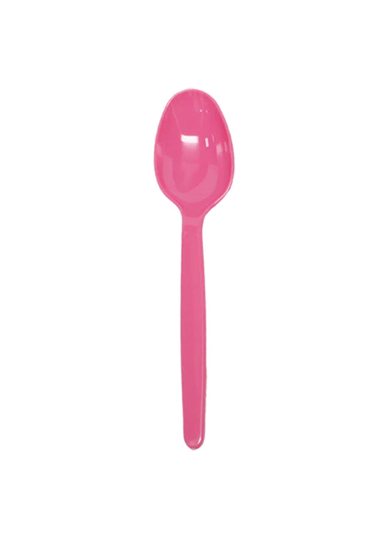 PS Plastic Heavy Weight Tea Spoons (Pink)